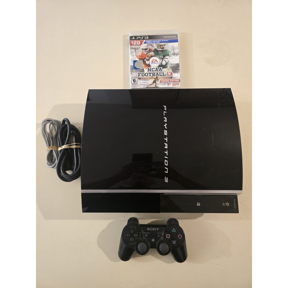 Playstation 3 PS3 Fat Console CECHG01 Bundle With Dualshock Controller, Wires